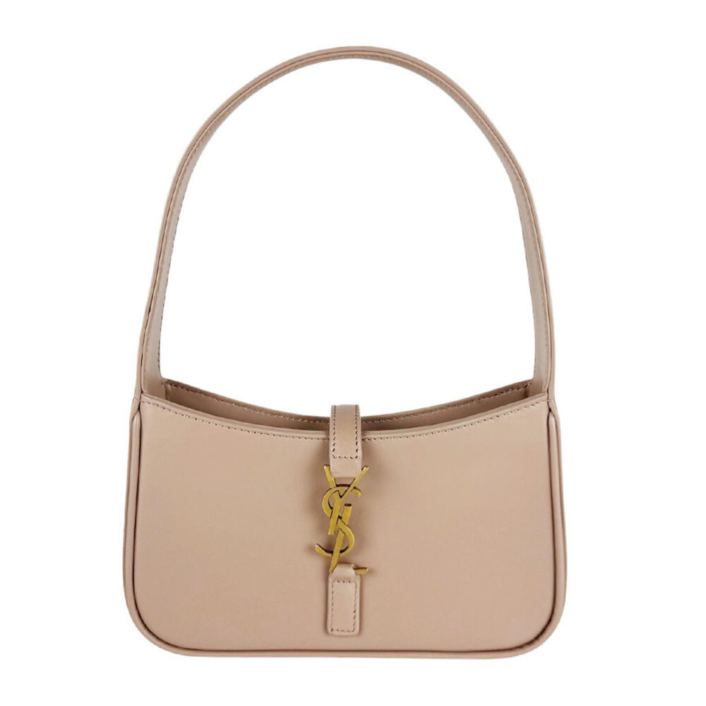 Saint Laurent handbag Le 5 A 7, leather, pink beige, gold, women's, 710318 z1...